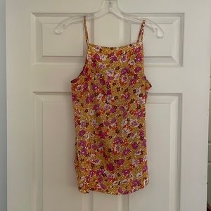 Flower skinny strap top